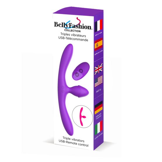 Sex toy Triple Dong avec Télécommande