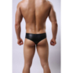 Slip homme simili cuir boucle - REF614