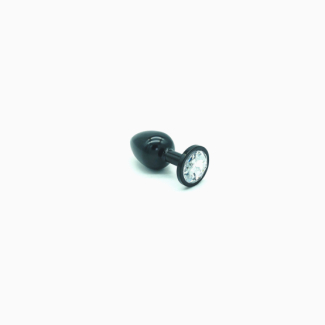 Plug anal noir alluminium Belly Fashion