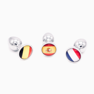 Plug anal aluminium flags drapeaux Belly Fashion