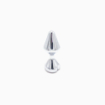Plug anal aluminium conique bijou pierre coeur bleu ou rouge Belly Fashion