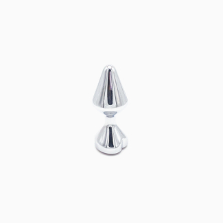 Plug anal aluminium conique bijou pierre coeur bleu ou rouge Belly Fashion