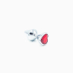 Plug anal aluminium conique bijou pierre coeur bleu ou rouge Belly Fashion