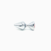 Plug anal aluminium conique bijou pierre coeur bleu ou rouge Belly Fashion