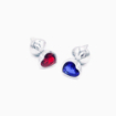 Plug anal aluminium conique bijou pierre coeur bleu ou rouge Belly Fashion