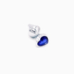 Plug anal aluminium conique bijou pierre coeur bleu ou rouge Belly Fashion