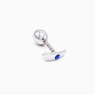 Plug anal aluminium et sa tige flexible Belly Fashion