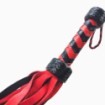 Fouet rouge & noir cuir & nubuck