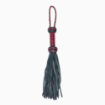 Fouet rouge & noir rayures cuir & nubuck