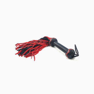 Fouet rouge & noir bicolore