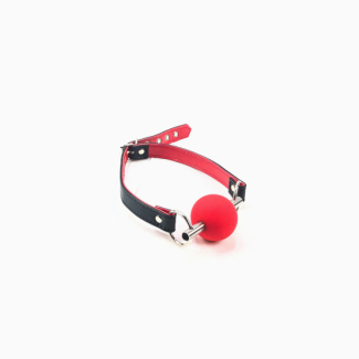 Bâillon boule silicone rouge