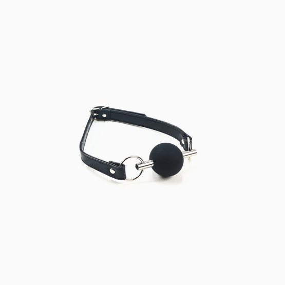 Bâillon boule silicone noire