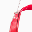 Collier laisse soumission Simili cuir rouge/ Noir pinces tétons