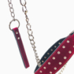 Collier laisse strass nubuck