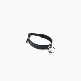 Collier soumission Simili cuir clochette