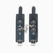 Menottes simili cuir triple anneaux mousquetons