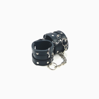 Menottes simili cuir double laniere