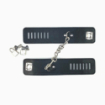 Menottes simili cuir cadenas mousquetons