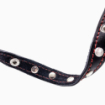 Cockring simili cuir noir à pression