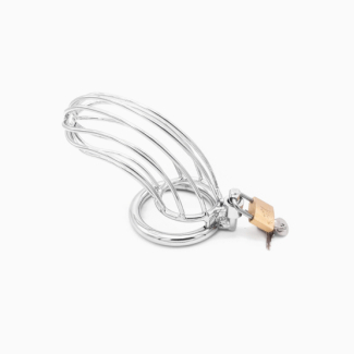 Cage de chasteté acier chromé