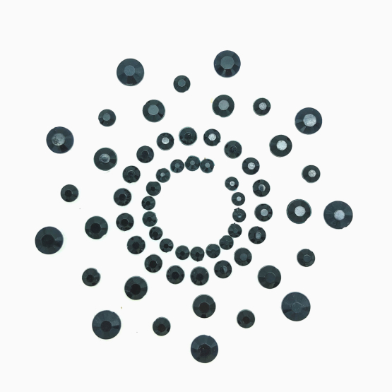 Bijoux cache seins tétons perles noires adhésif Nipples