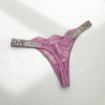 String dentelle et paillettes LOVE bande large
