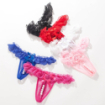 String ouvert dentelle perles