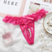 String ouvert dentelle perles