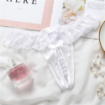 String ouvert dentelle perles