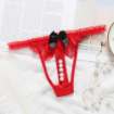 String ouvert broderie perles noeud papillon