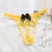 String ouvert broderie perles noeud papillon