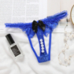 String ouvert broderie perles noeud papillon
