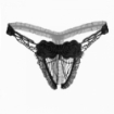 String ouvert dentelle fleur rose