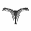 String ouvert dentelle Noir