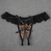 String ouvert dentelle broderie noeud bicolore