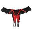 String ouvert dentelle broderie noeud bicolore