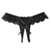 String ouvert dentelle broderie noeud bicolore
