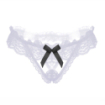 String ouvert dentelle perle petit noeud
