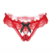 String ouvert dentelle perle petit noeud