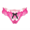 String ouvert dentelle perle petit noeud