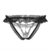 String ouvert dentelle perle petit noeud