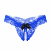 String ouvert dentelle perle petit noeud devant