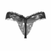 String ouvert dentelle perle petit noeud devant