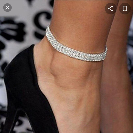 Chaîne de cheville strass